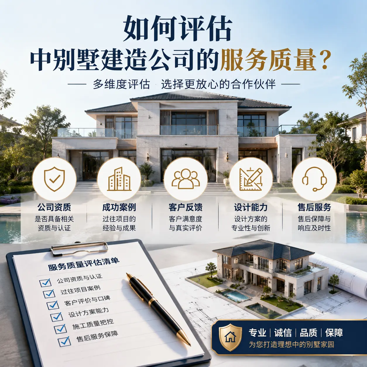 如何评估 花溪 中别墅建造公司的服务质量？