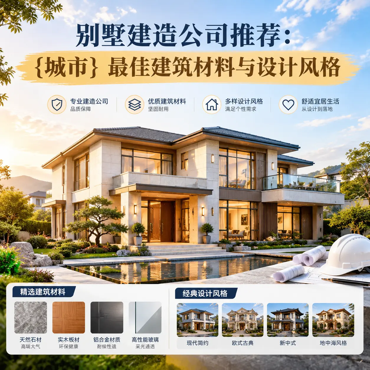 别墅建造公司推荐： 花溪 最佳建筑材料与设计风格