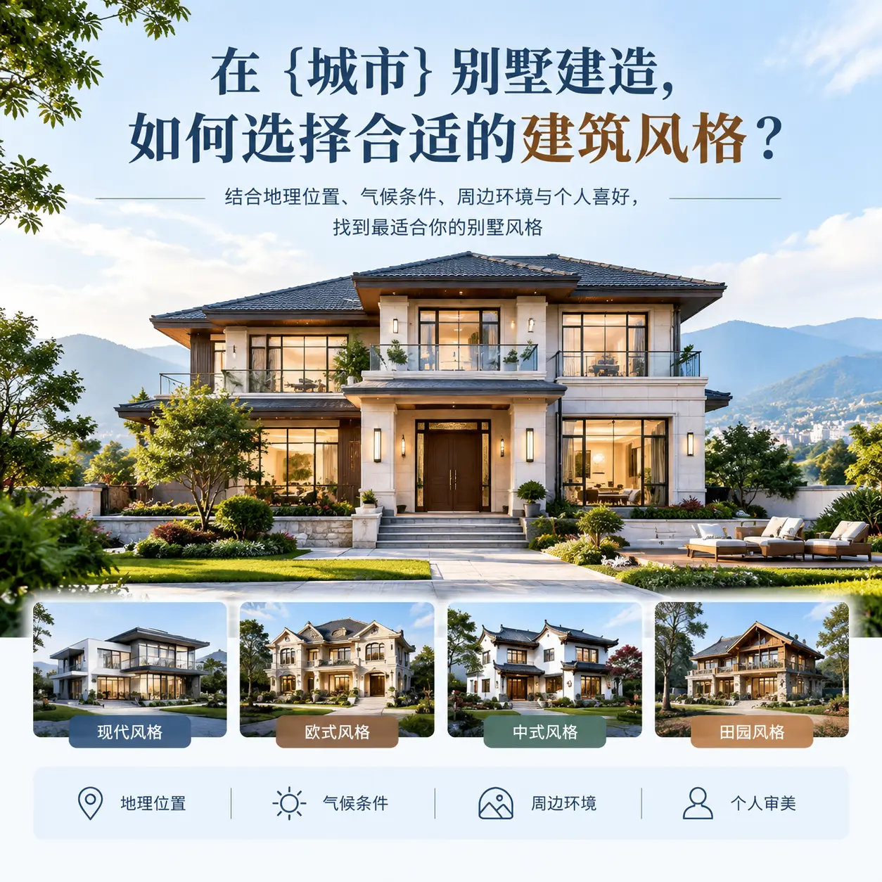 在 花溪 别墅建造，如何选择合适的建筑风格？